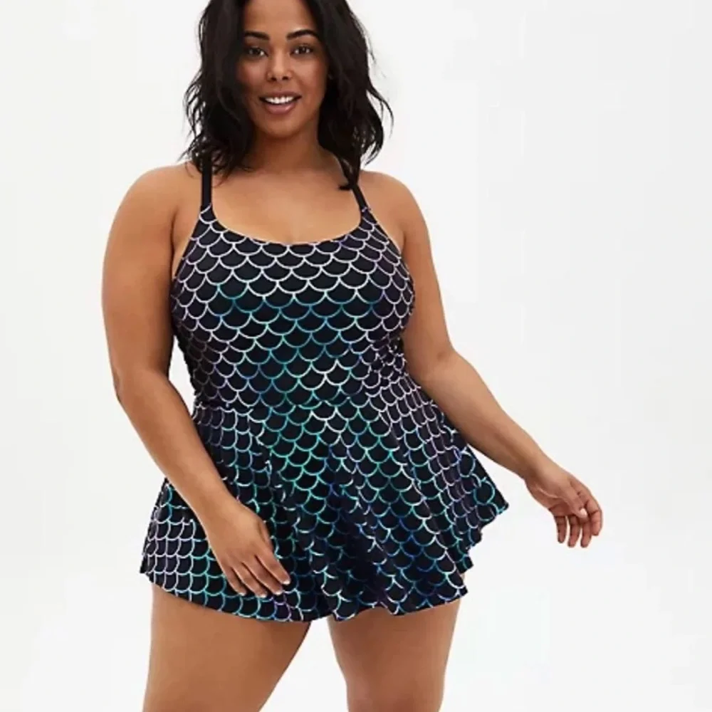 Torrid Mermaid One Piece Swimsuit - Picture 1 of 4